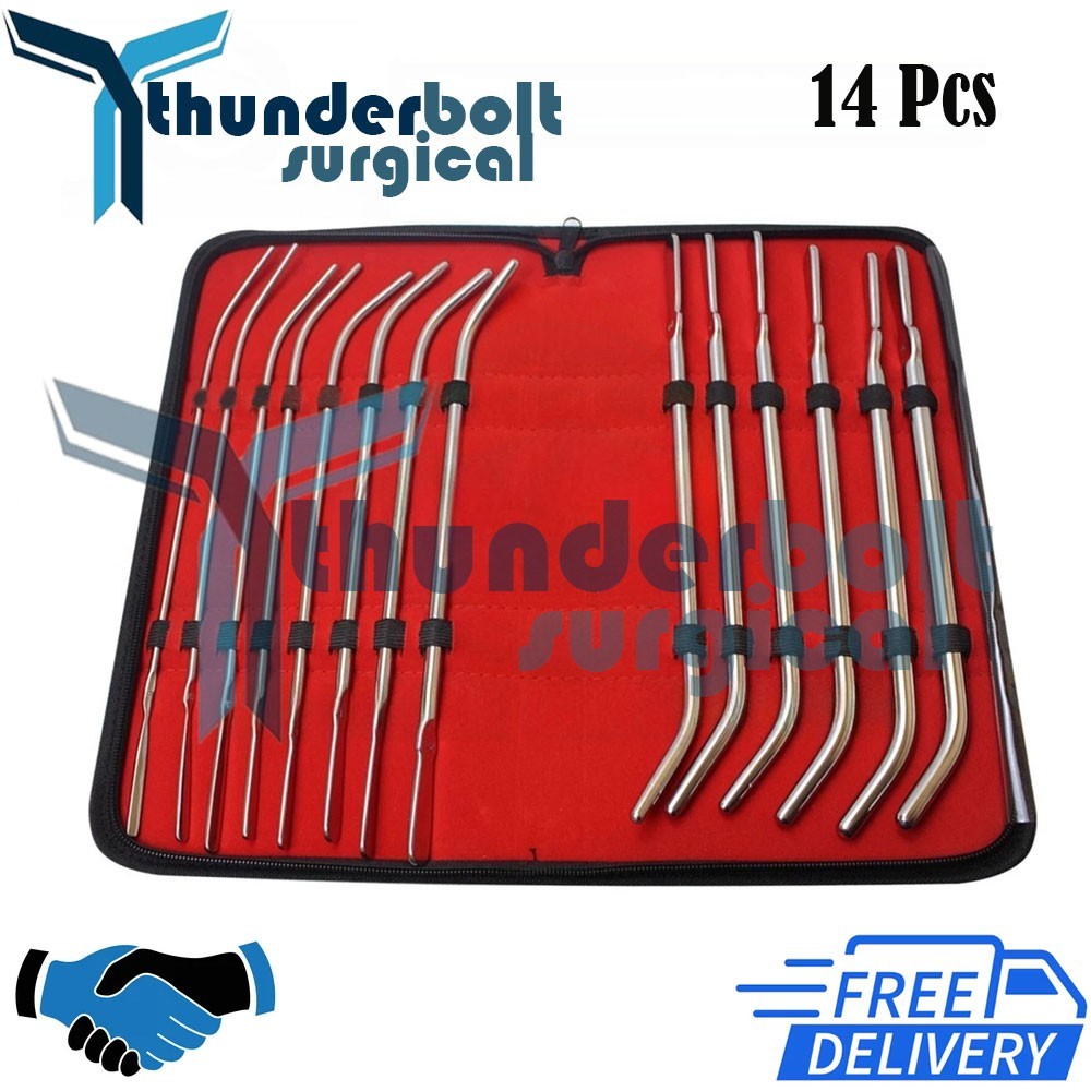 14 Pcs Van Buren Sound Dilators Set OB/GYN Surgical Instruments German Grade