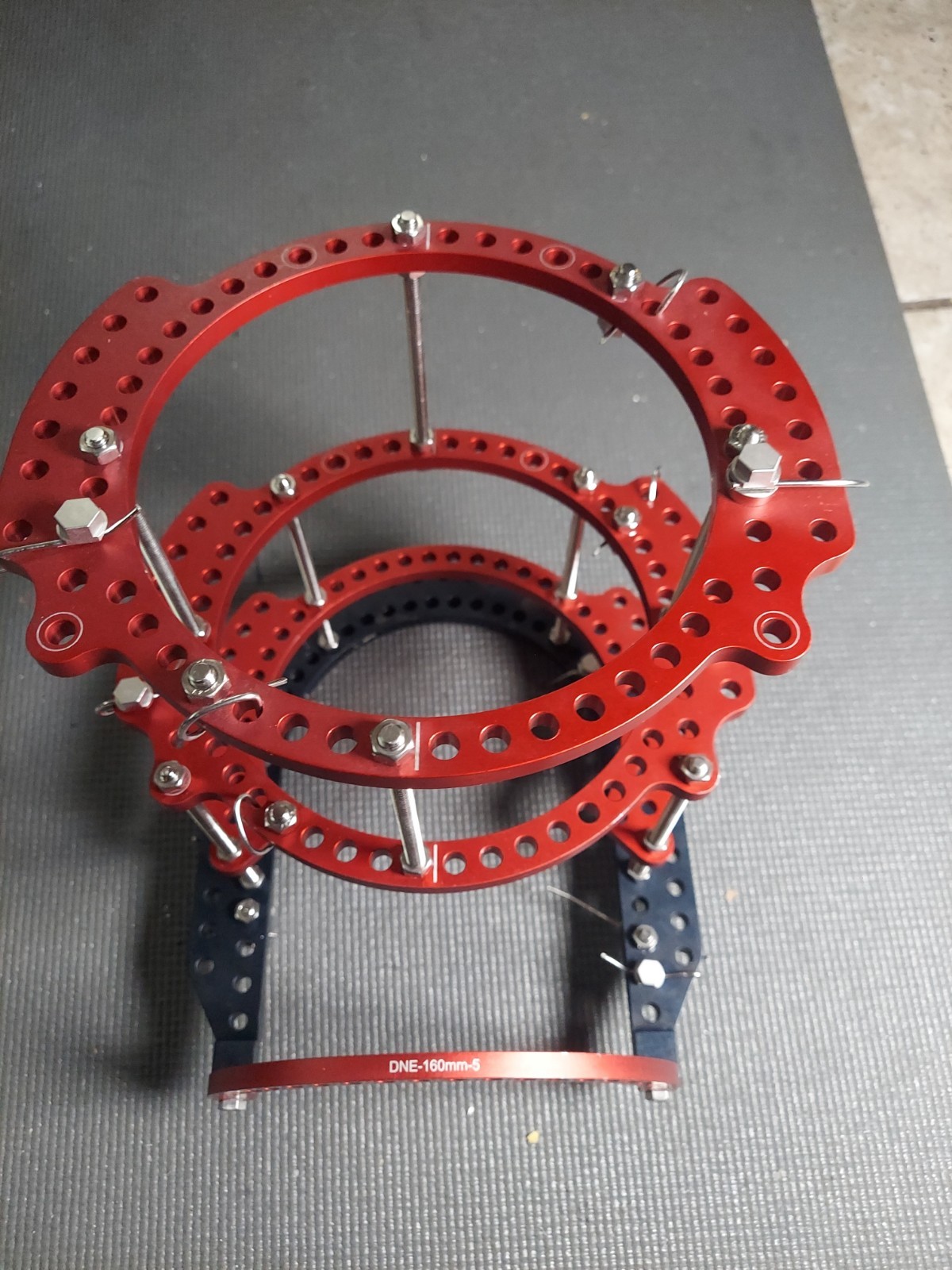DNE Ilizarov External Fixator Ring Frame Set (160mm) – 5-Ring Assembly