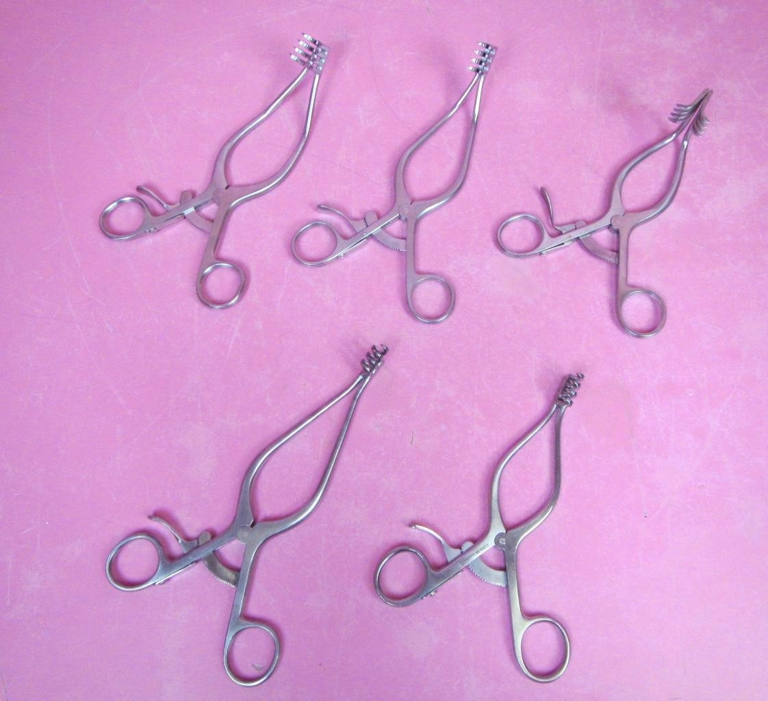 Mixed Lot of 13 Orthopedic Surgical Retractors Weitlaner, D’Errico, Gelpi, Etc.