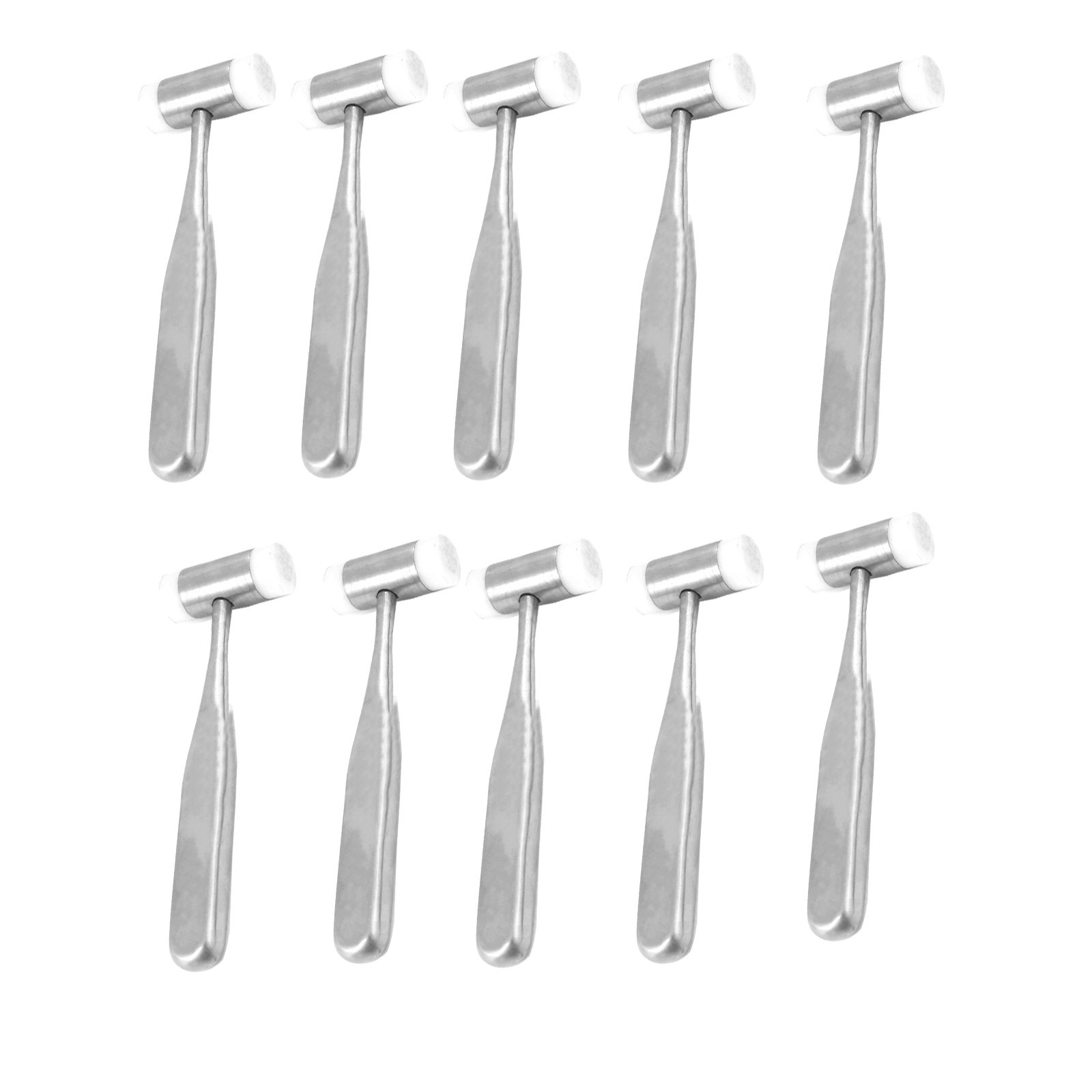 10 Pieces Bone Mead Mallet 7oz With 2 White Nylon Replaceable Caps Orthopedic