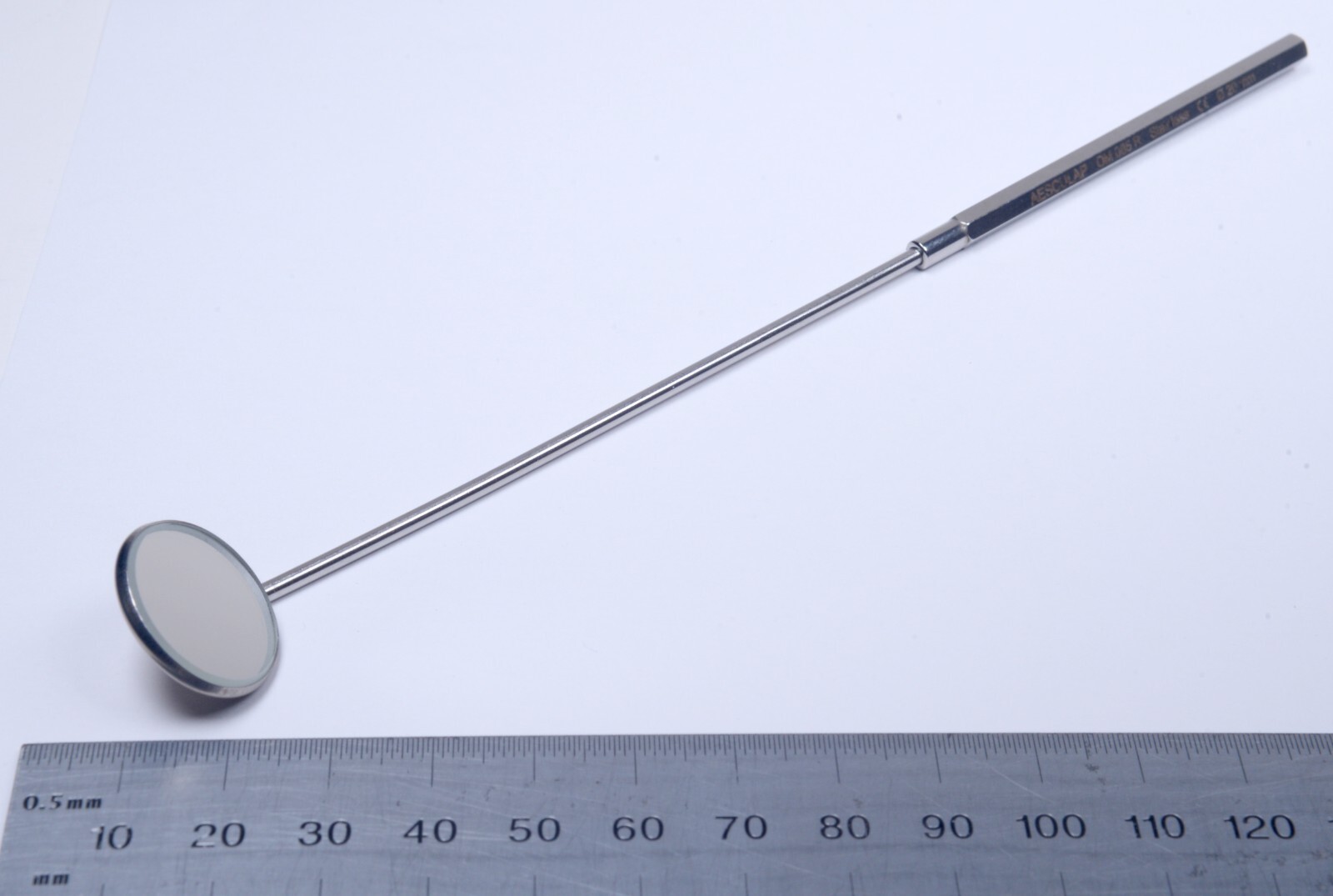 Aesculap #OM085R Laryngeal Mirror 7″ Stainless Ø20mm Surgical