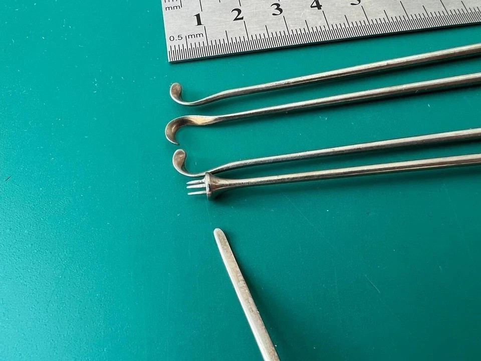 Aesculap Neurosurgery Pituitary Instruments LOT of 5, Bayonet-Shaped