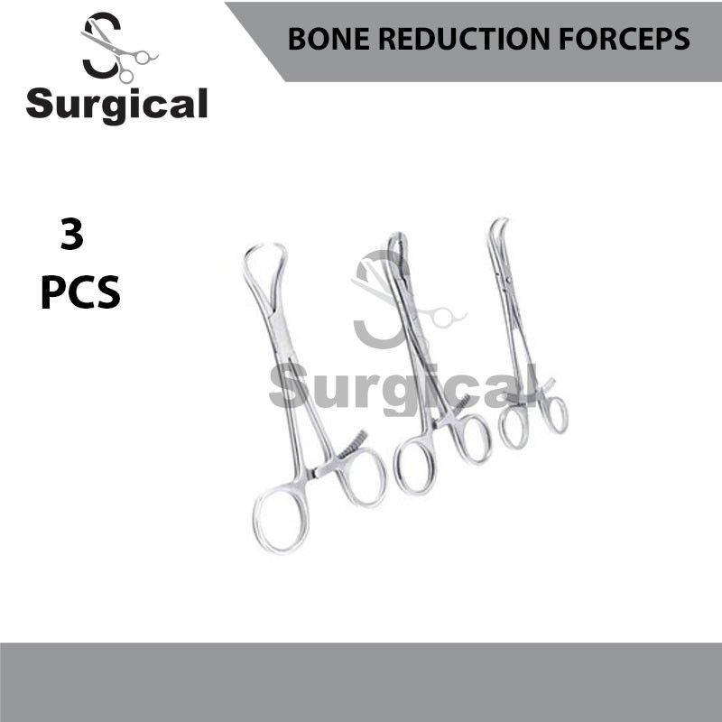 Bone Reduction Forceps Veterinary Surgical Instruments Set of 3 PCS