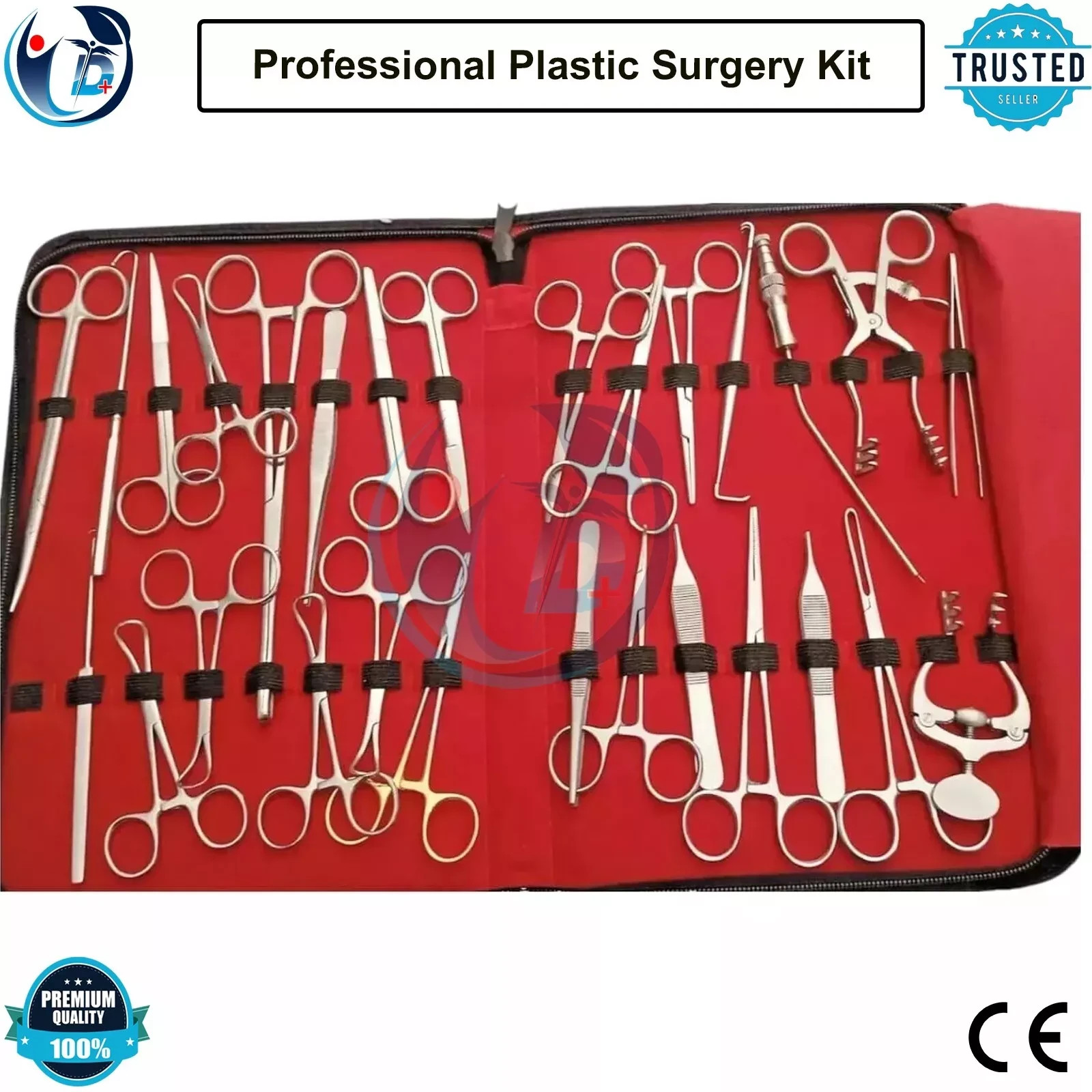 Professional Plastic Surgery Kit Surgical Instruments Set of 28 Pcs
