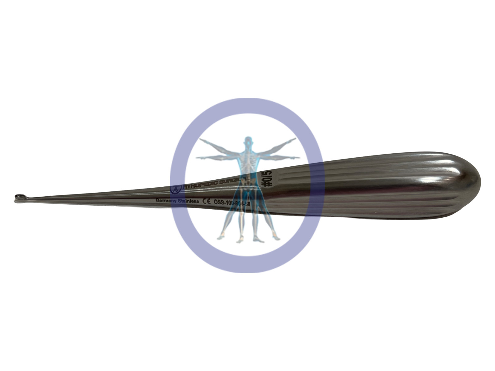 Orthopedic Surgical Bruns Curette 7”, Straight, Oval, # 0/5 *NEW*