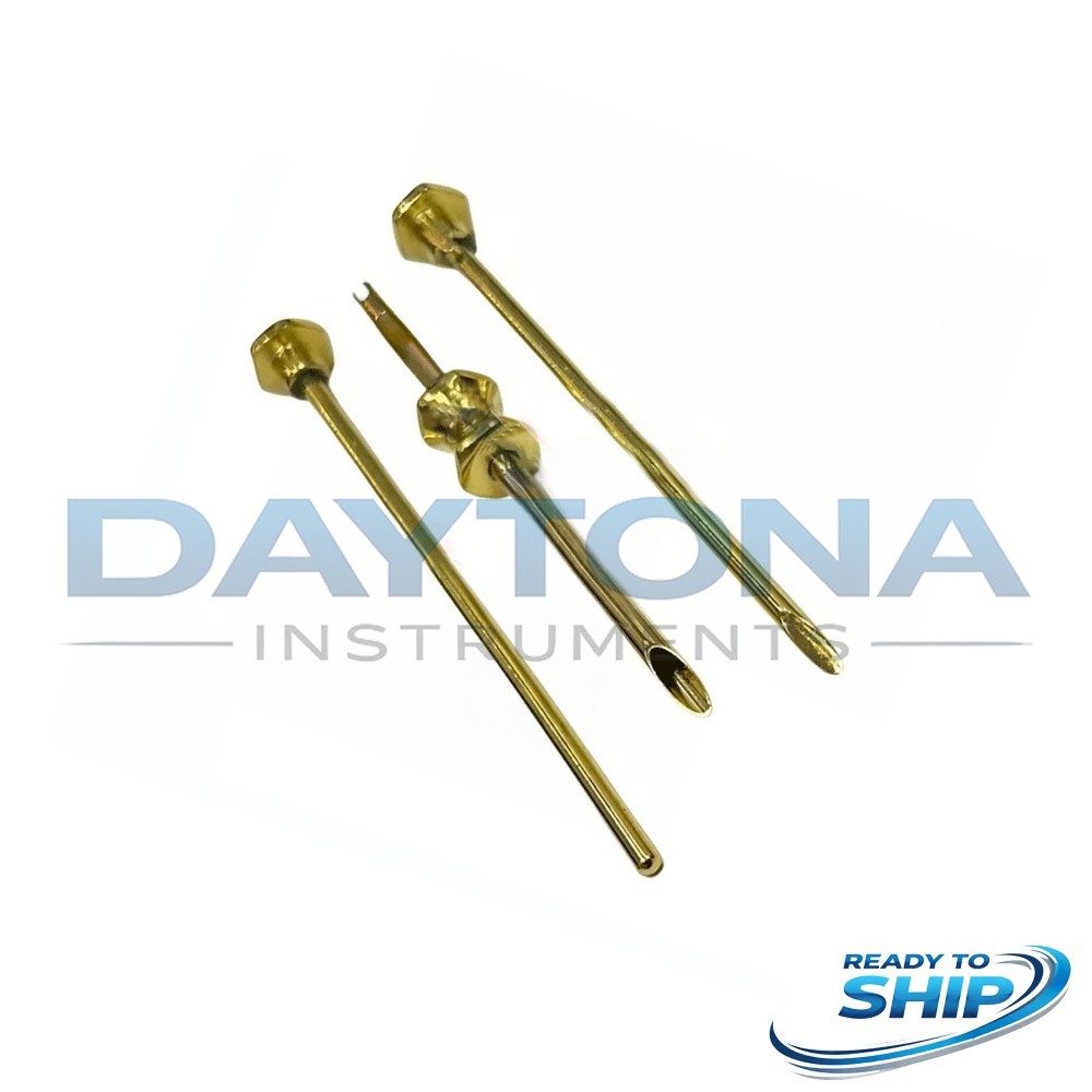 HRT Trocar kit 3.5mm Hormone Replacement Pellet Insertion Trocars Gold Set A+