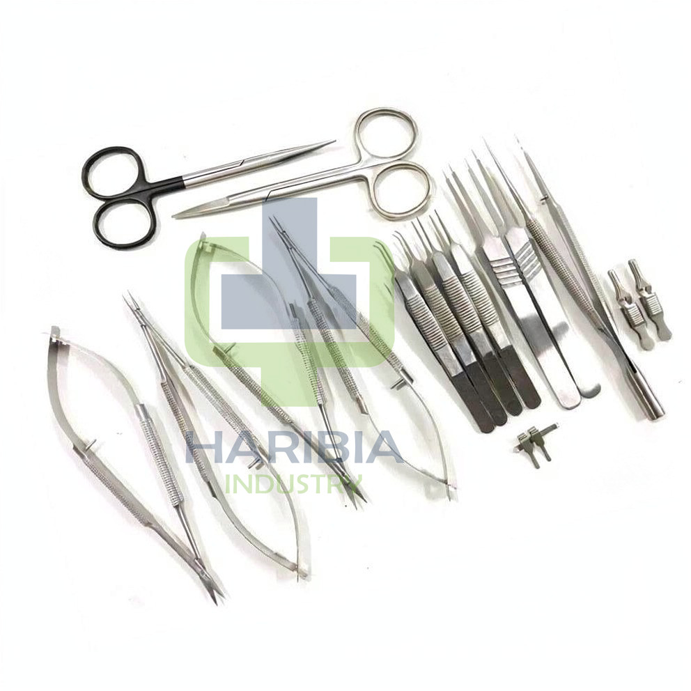 Basic Hand Surgery Set of Micro Surgical Instruments With case