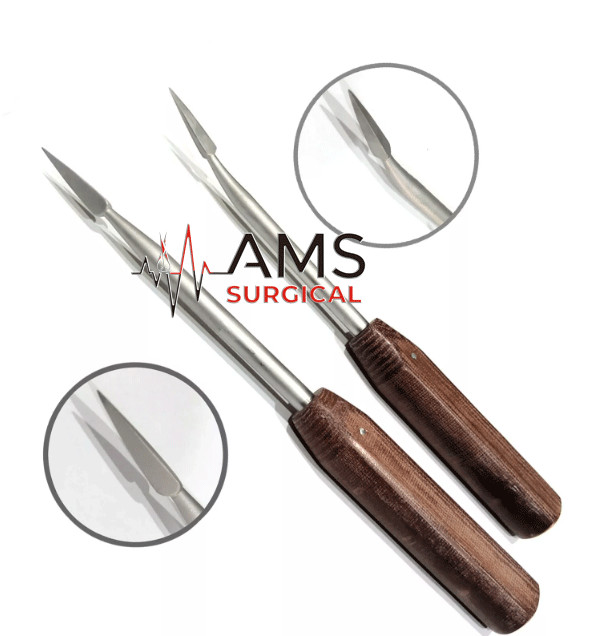 Bone Awl Fiber Handle Straight & Curved Orthopedic Bone Surgery Instrument Set