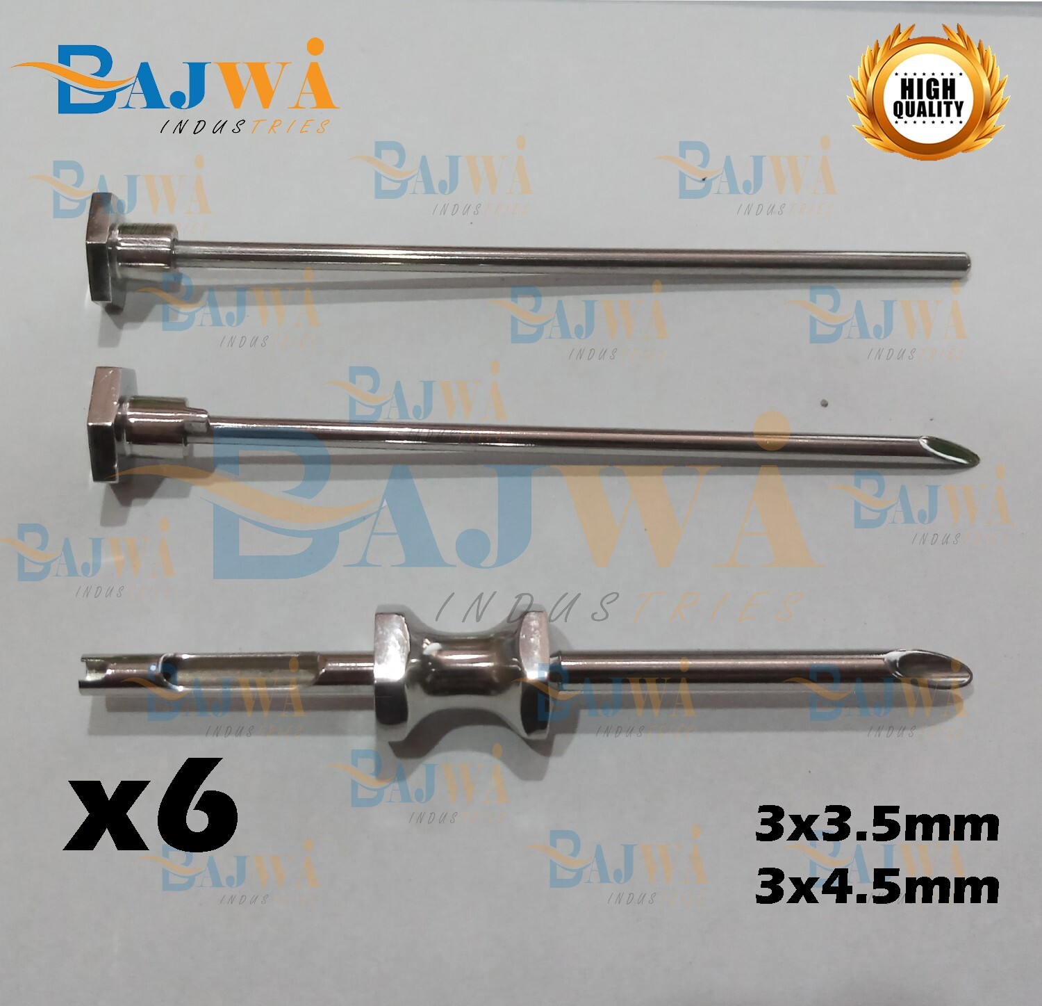 HRT Trocar 3.5 mm and 4.5mm Hormone Replacement Pellet Insertion Kit 6 Sets