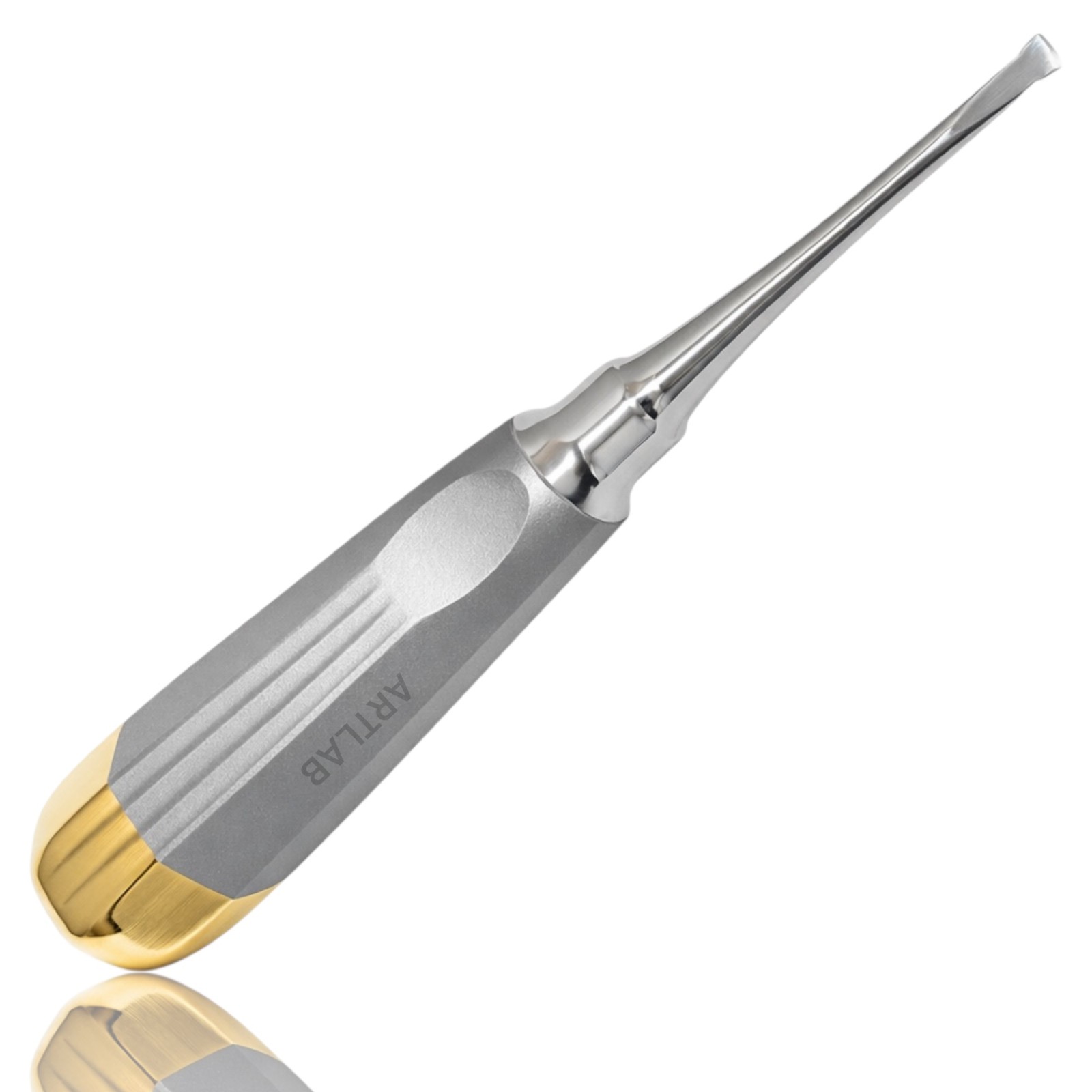 1 GERMAN CROWN REMOVER STRAIGHT SPREADER GOLD HANDLE DENTAL SURGICAL INSTRUMENT