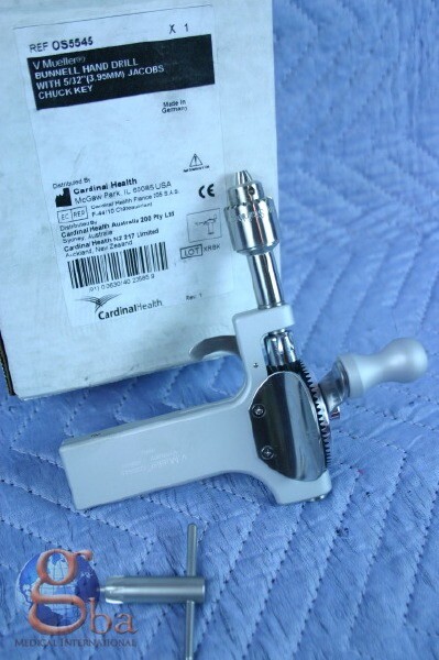 *NEW CareFusion V. Mueller Hand Drill Bunnell Drill 5/32 Jacobs Chuck Key OS5545