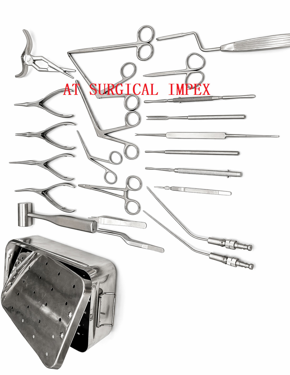 Septoplasty Instrument Set 24 Pc ENT Nasal Surgery Kit Stainless Steel Tools