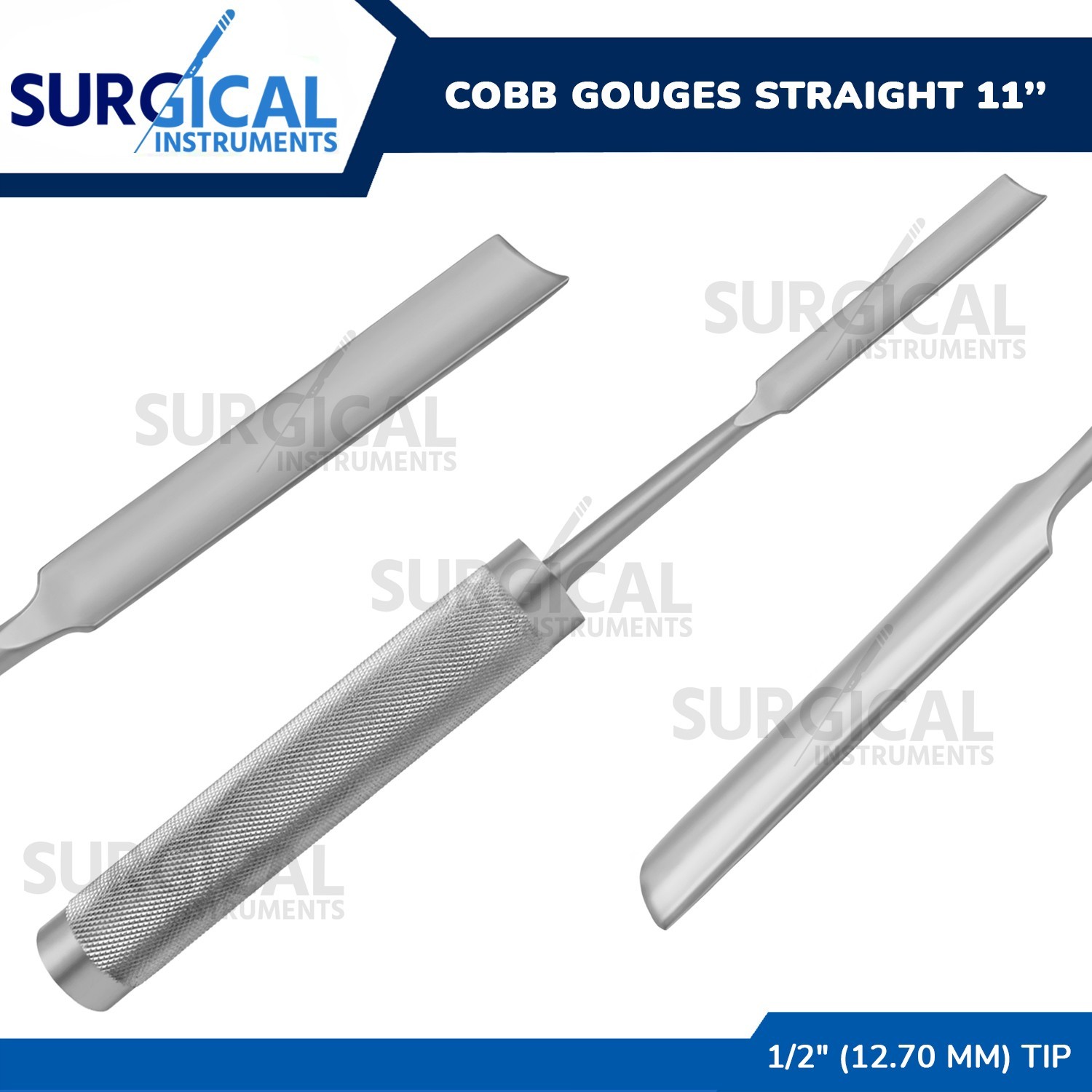 Cobb Gouges 11″ Straight with 1/2″ (12.70 mm) Tip width Orthopedic German Grade