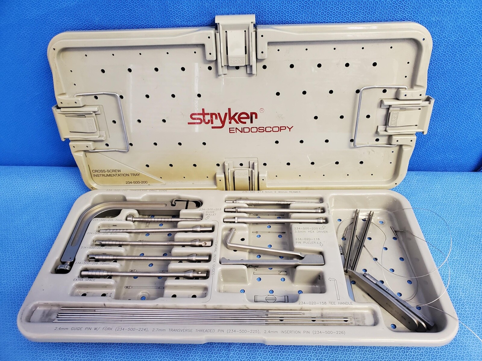 Stryker 234-500-200 Bioabsorable ACL Set w/ Tray Arthroscopy Endoscopy