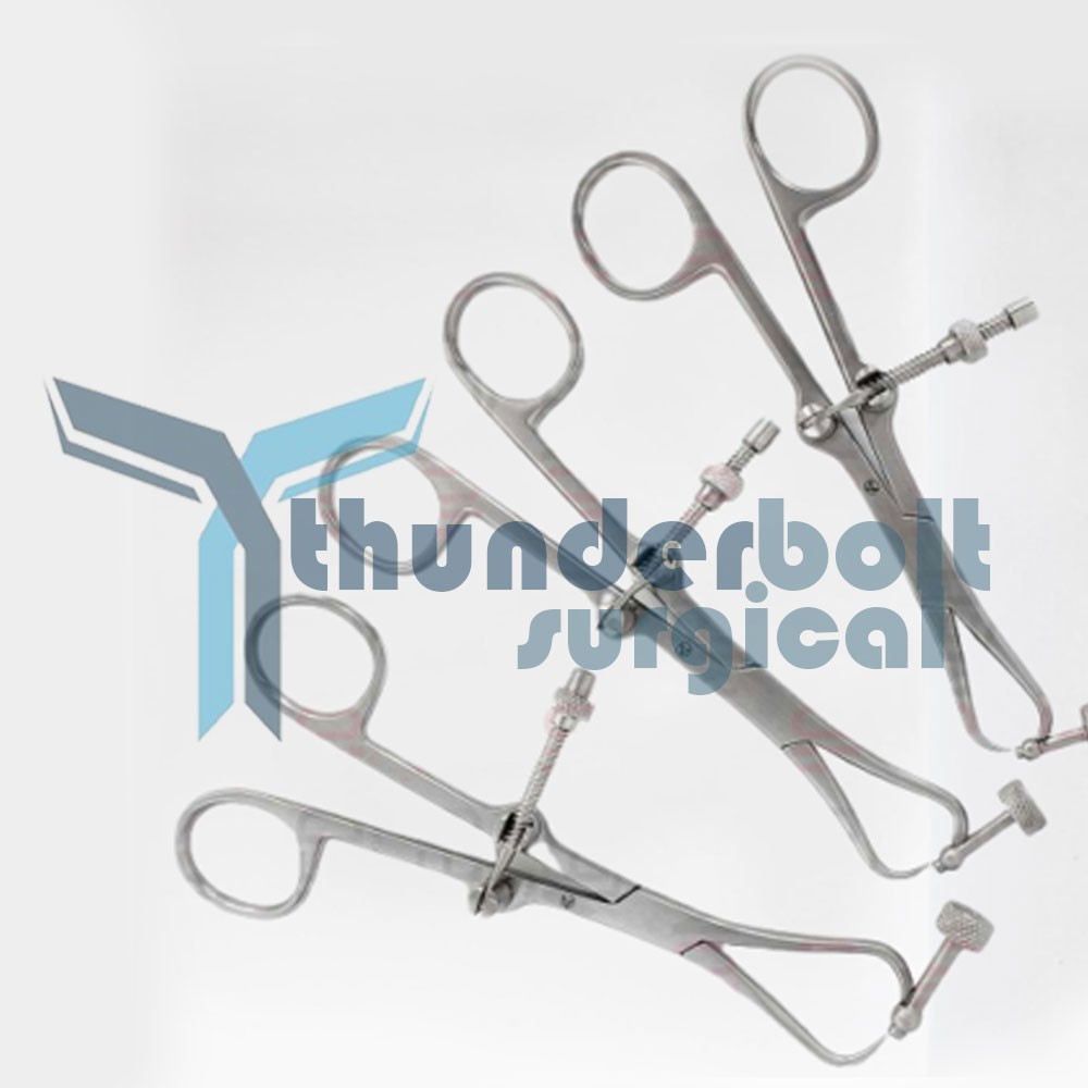 Plate Holding & Drill Guide Forceps (Set of 3) Veterinary Orthopedic Instruments