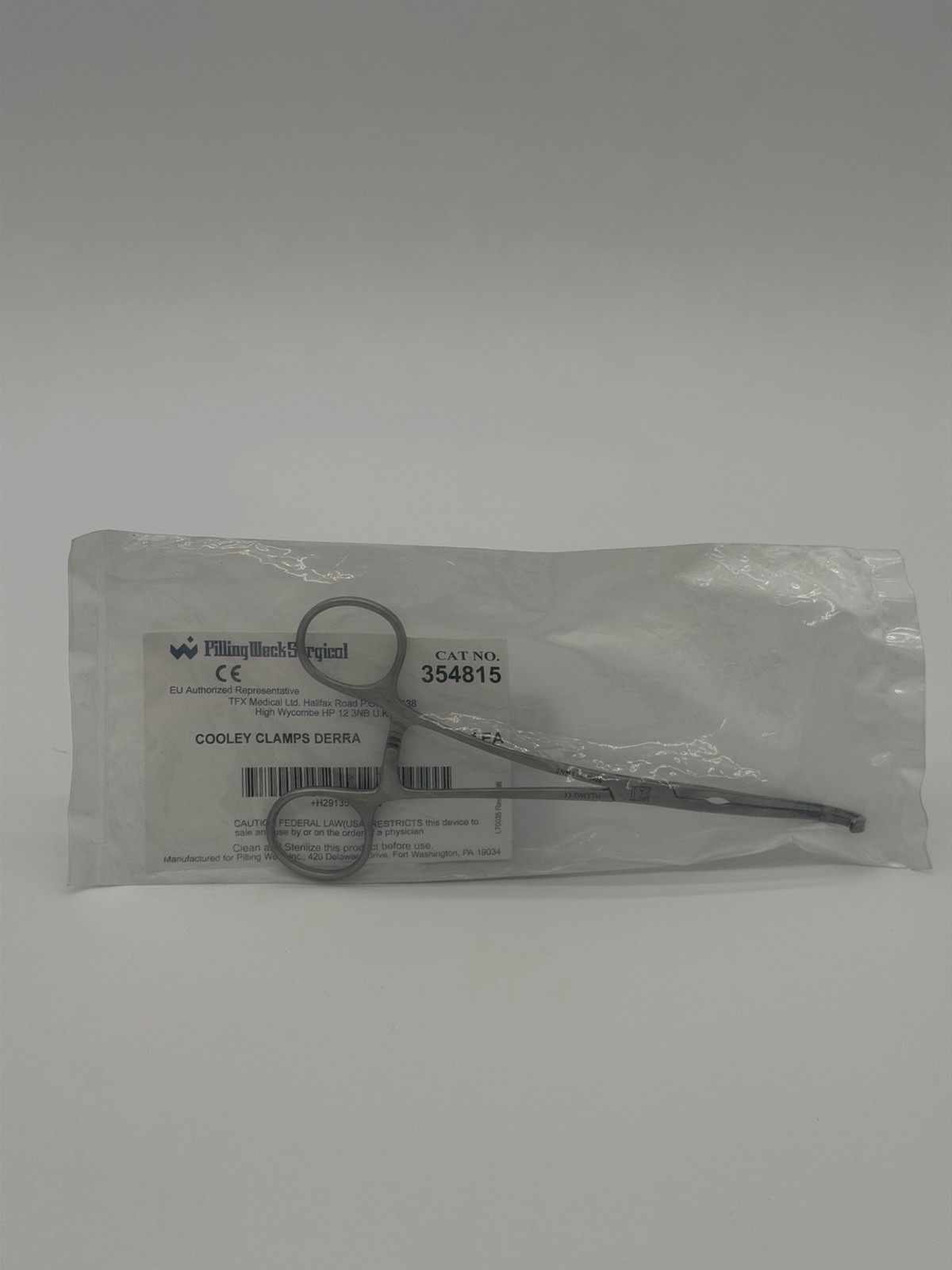 Pilling-Weck Surgical Cooley DerrA Clamp 354815 NEW Sterile NOS