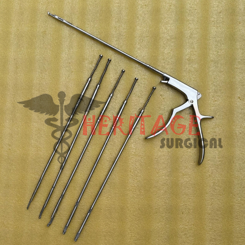 Spine Surgery Rongeur Interlaminar Spine Surgery Set Bite Size 1 to 5 mm Set
