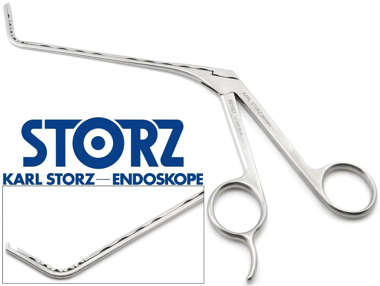 KARL STORZ 651521 Frontal Sinus ENT Punch Curved 70° Up Turn 3.5mm 5.5″