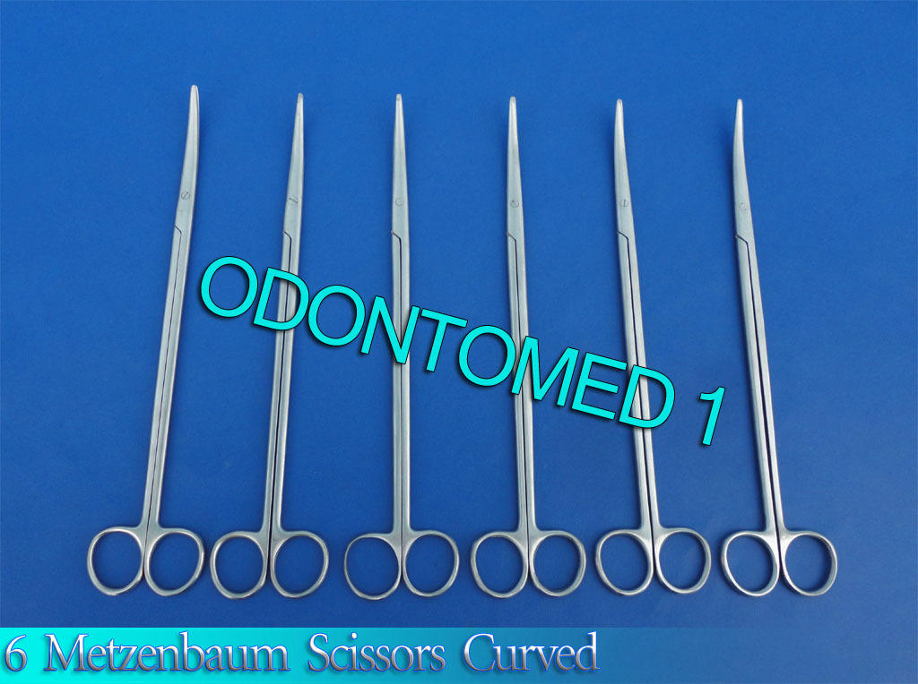6 Metzenbaum Scissor 12″ Curved Surgical Instruments