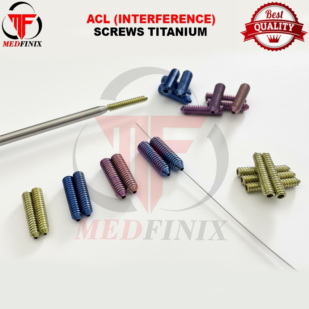 ACL (Interference) Screws Dia:7mm,8mm,9mm & 10mm (Length 20 to 35mm), 49Pc Tt G5