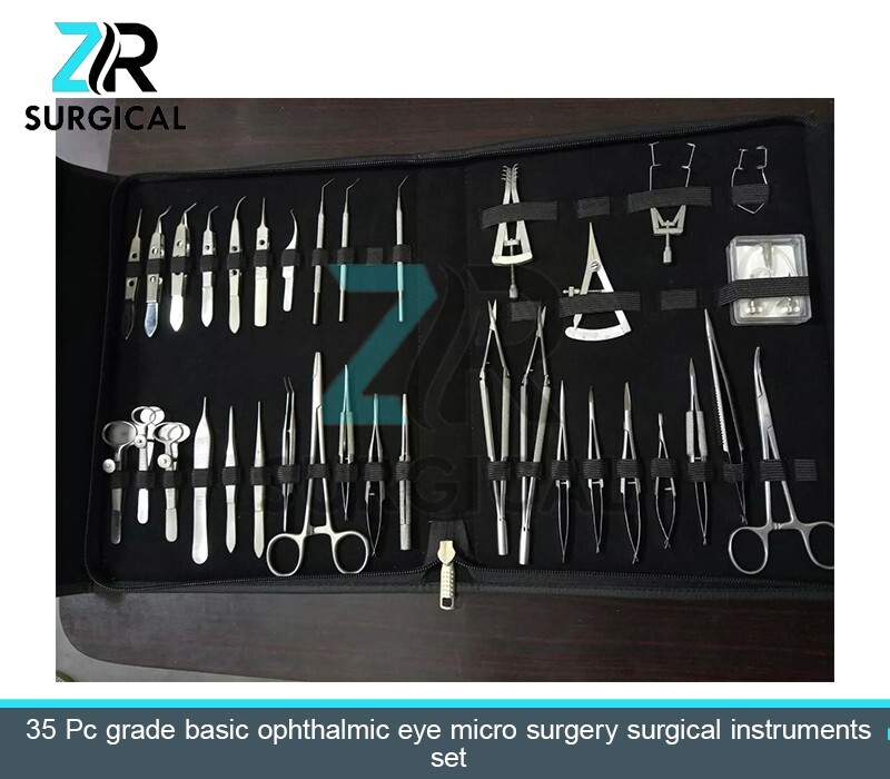 35 Pc grade basic ophthalmic eye micro surgery surgical instruments set