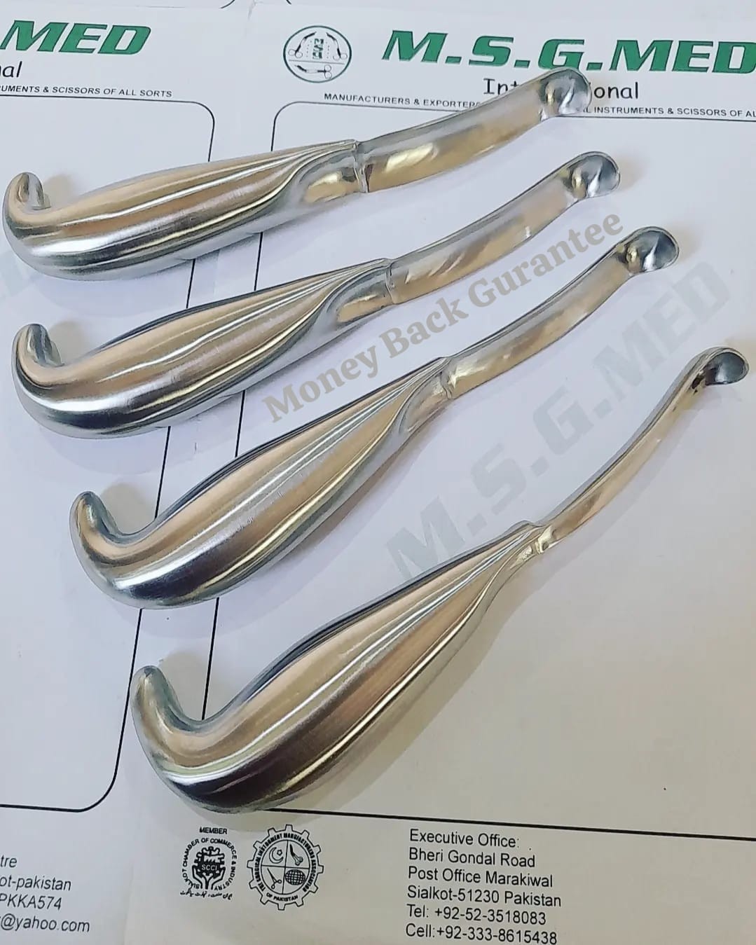 Surgical Hargis Mandibular body Retractor Stainless Steel 4PCS Set 100% Quality