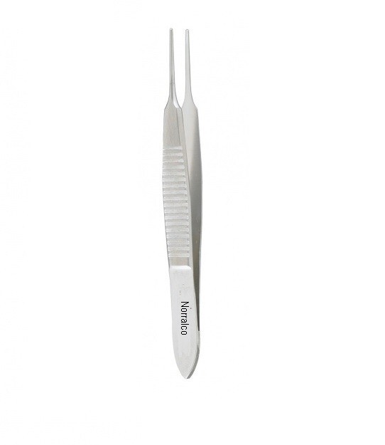 Graefe Eye Dressing Forceps, 2.75″, Straight Serrated Tips, 1mm Wide, Premium