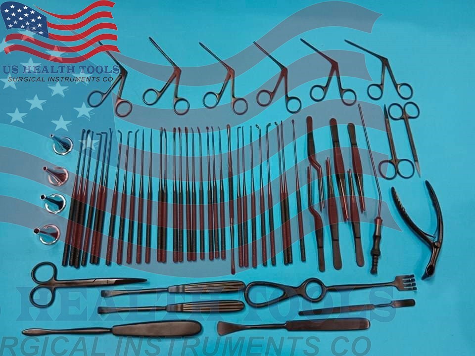 Tympanoplasty Instruments 58 PCs Set Micro Ear Surgery ENT Instruments