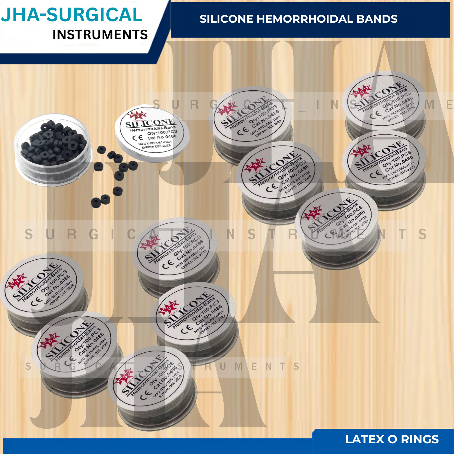 Hemorrhoid Silicone Rubber Bands O Rings For Piles Surgery Pack Of X 100