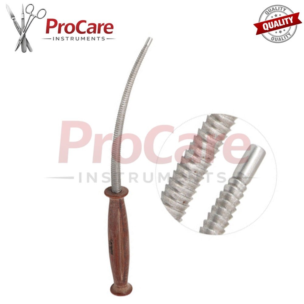 Unger Canal Finder Rasp 11 inch Curved Phenolic Handle Surgical instrument