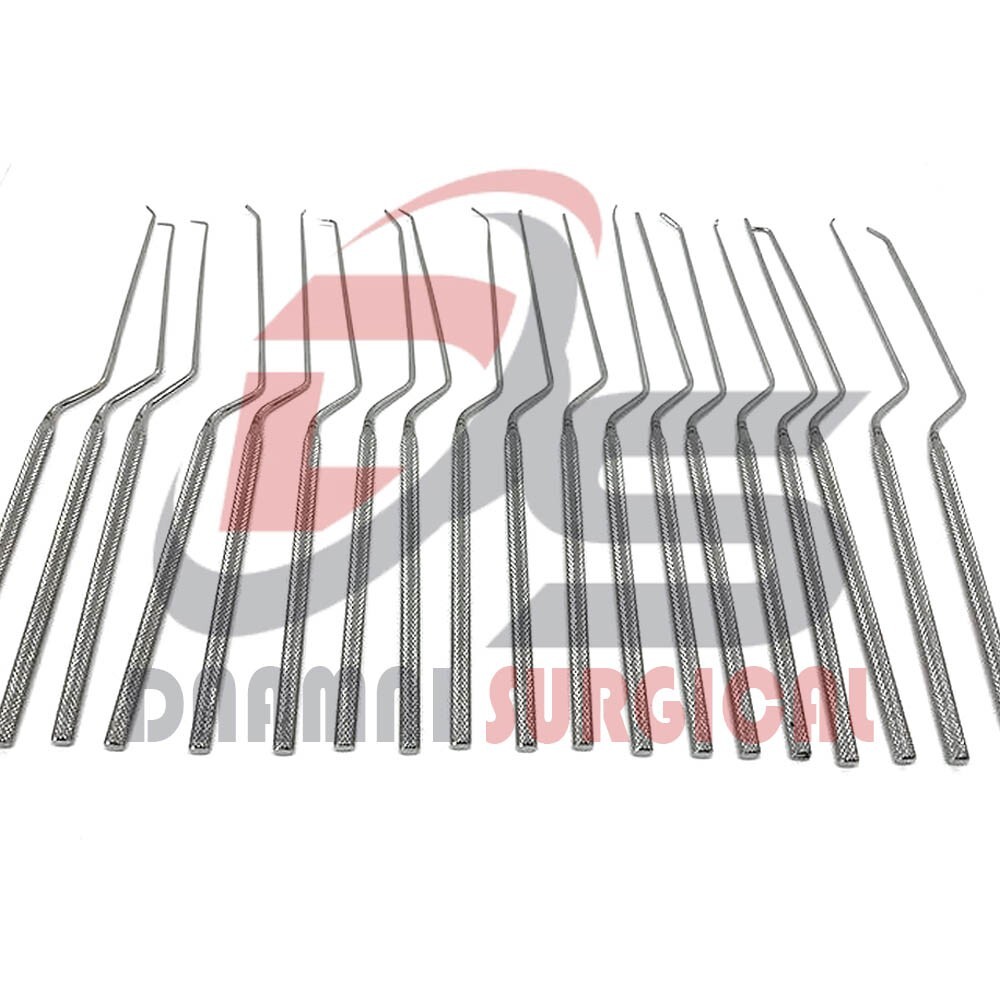 Rhoton micro Dissector Neurosurgical expanded Steel 20 PCs Set Stainless Steel