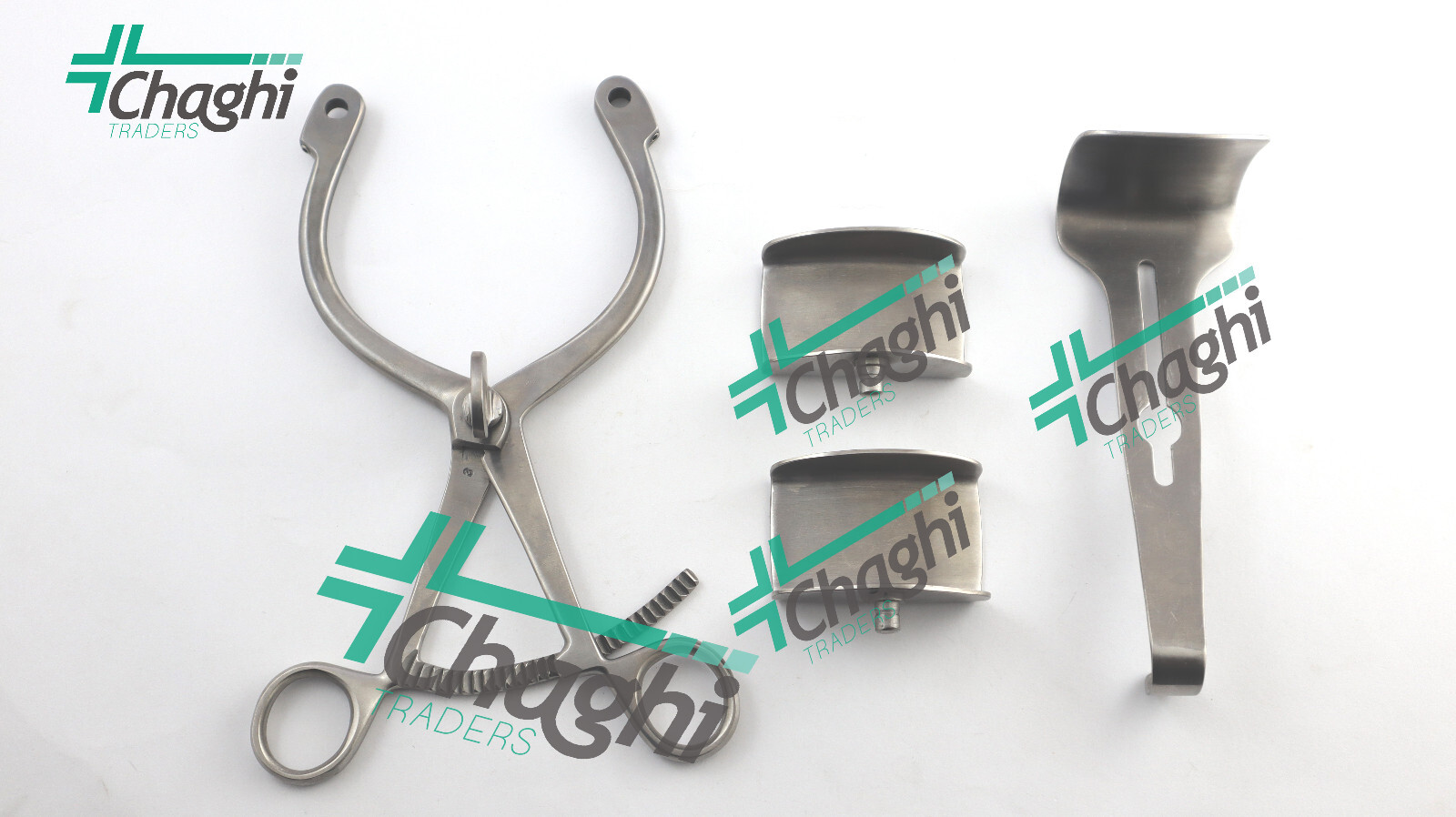 Pozzi Abdominal Retractor Three Blades Set Orthopedic Surgical Instrument Chaghi