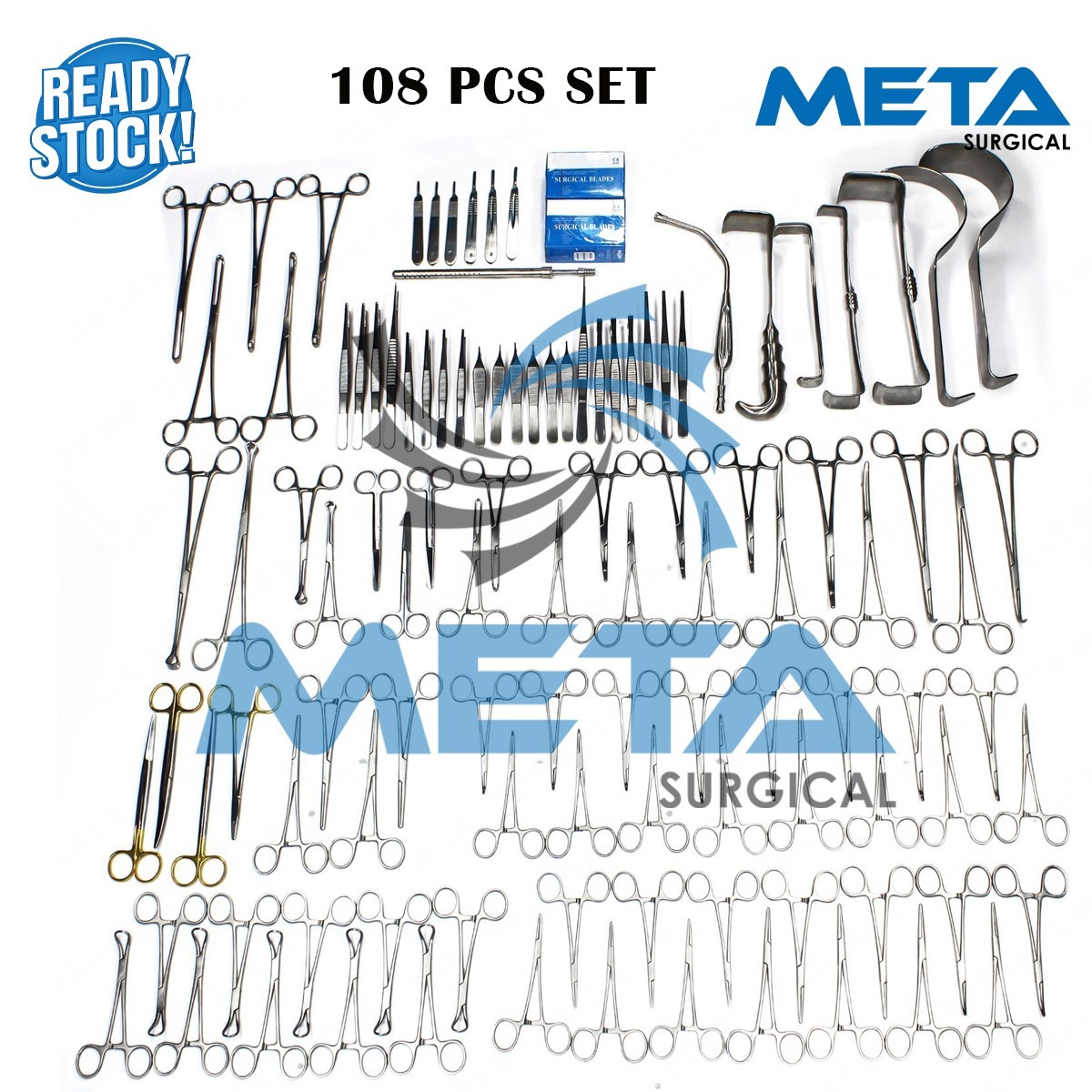 108-Pcs Set Laparotomy Instruments MedicalSurgical Abdominal Surgery