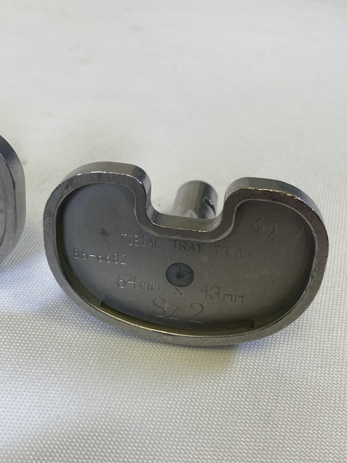 Set of 7 J&J Tibial Keel Punch Handle & Trial Sizers 2-6 Orthopedics Knee Trauma