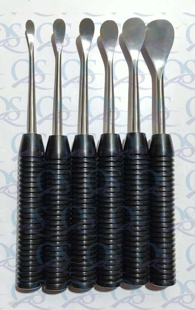 Cobb Elevator Set Spine Surgical orthopedic instruments set of 6 pcs black color