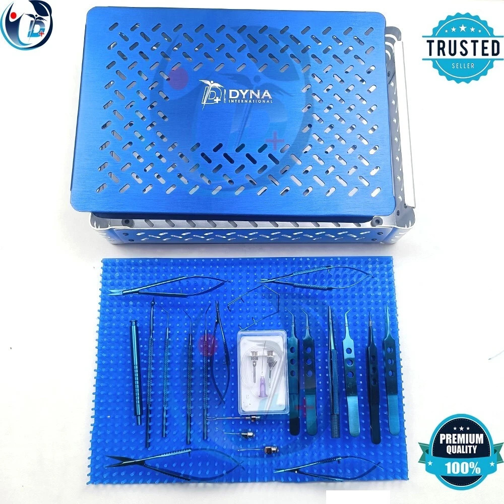 Eye Cataract Titanium coated Set 23 PCS Ophthalmic Surgical Instruments Set