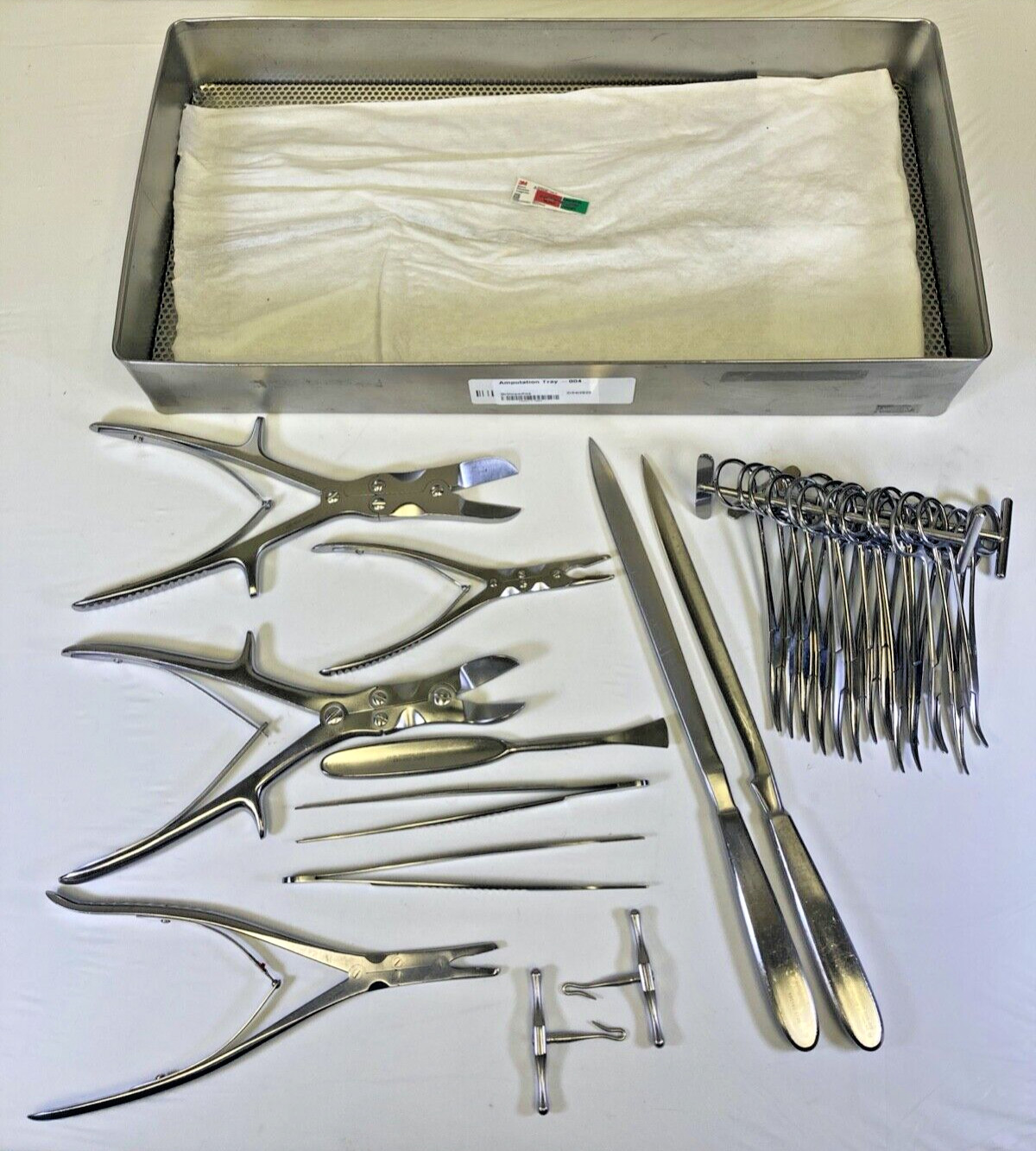 25 Piece Jarit Amputation Tray w/ Sterilization Basket General Emergency Room