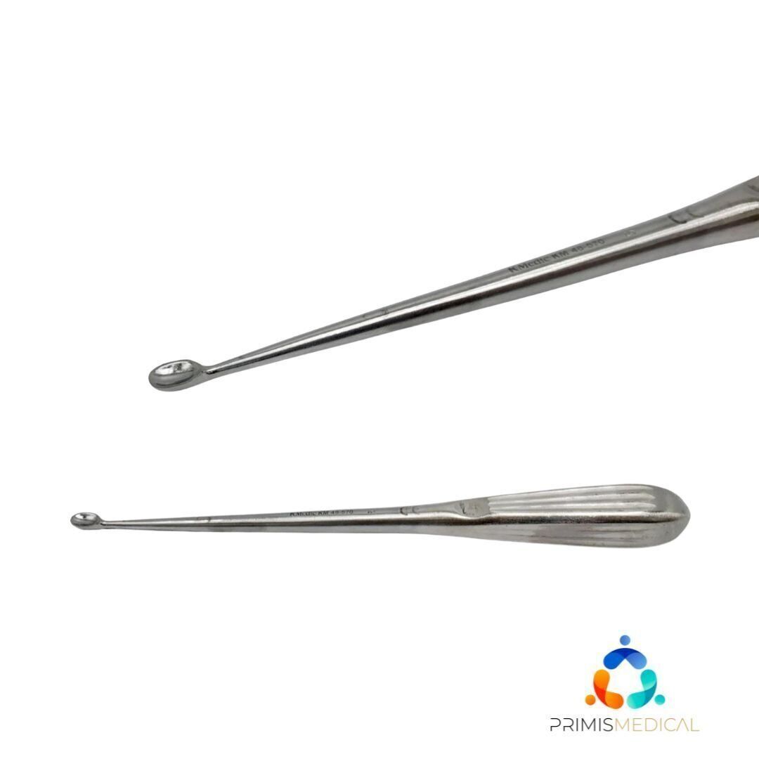 KMedic KM46-570 Brun Curette Straight Size 5 Orthopedic 9″