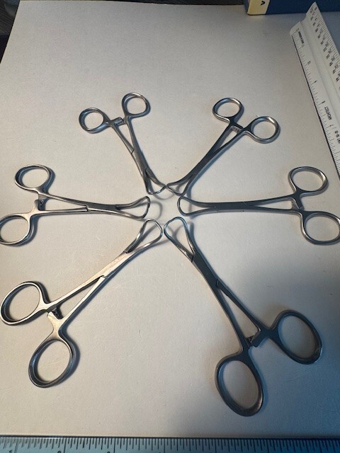 Towel Clips/Clamps 4 inch, surgical stainless steel, (Set of 6)