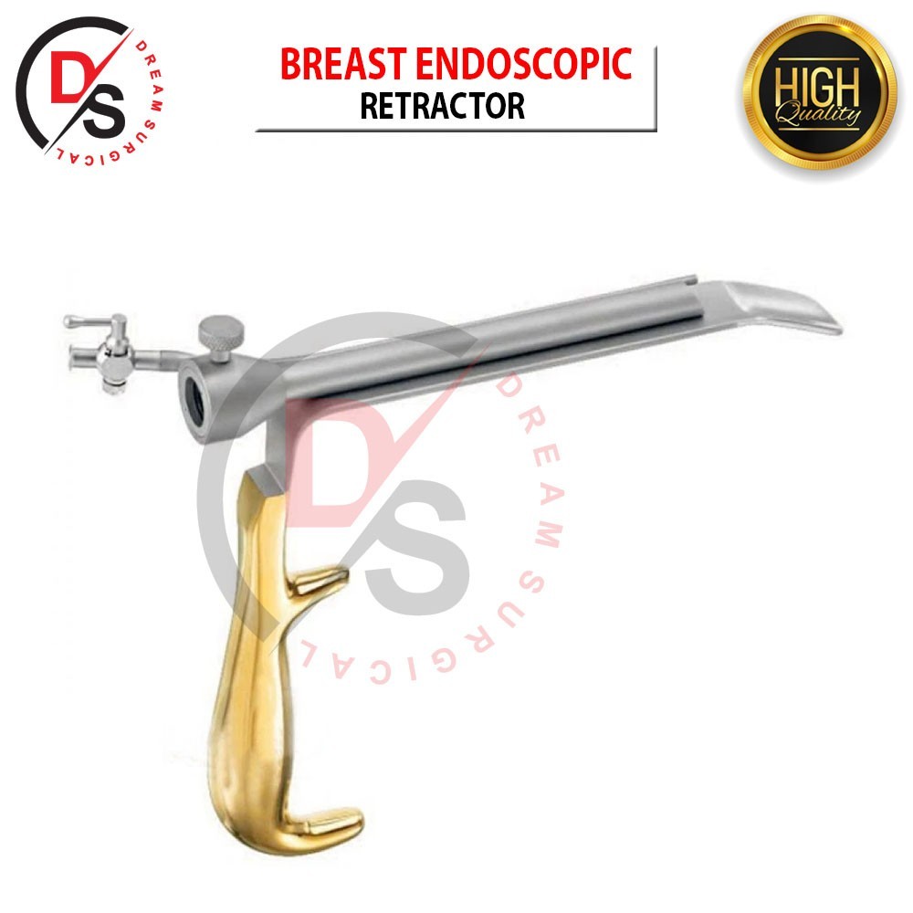 Breast Retractor with Endoscopic Channel Surgical Instruments size 180mm x 25mm