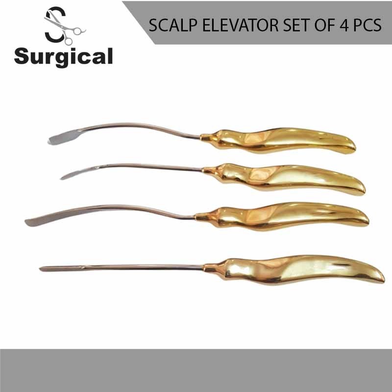 Face Lift Browlift Dissectors & Elevators 4 Pcs Set Plastic Surgery Tools