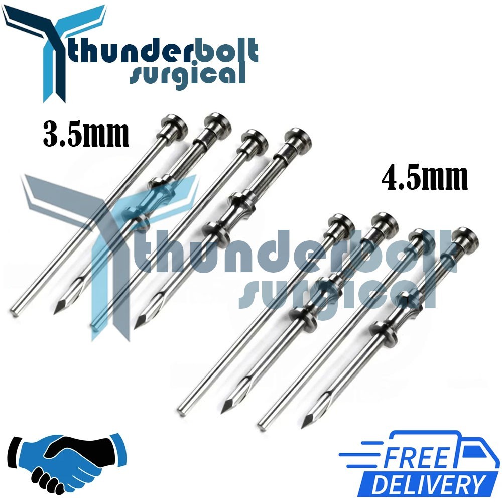3.5mm & 4.5mm HRT Trocar kit Hormone Replacement Pellet Insertion Trocars 4 Sets