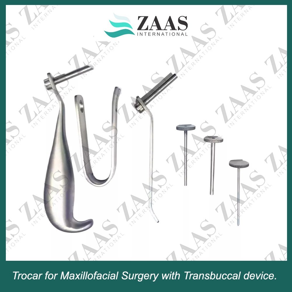 Transbuccal Device Instrument With Trocar For Maxillofacial Surgery