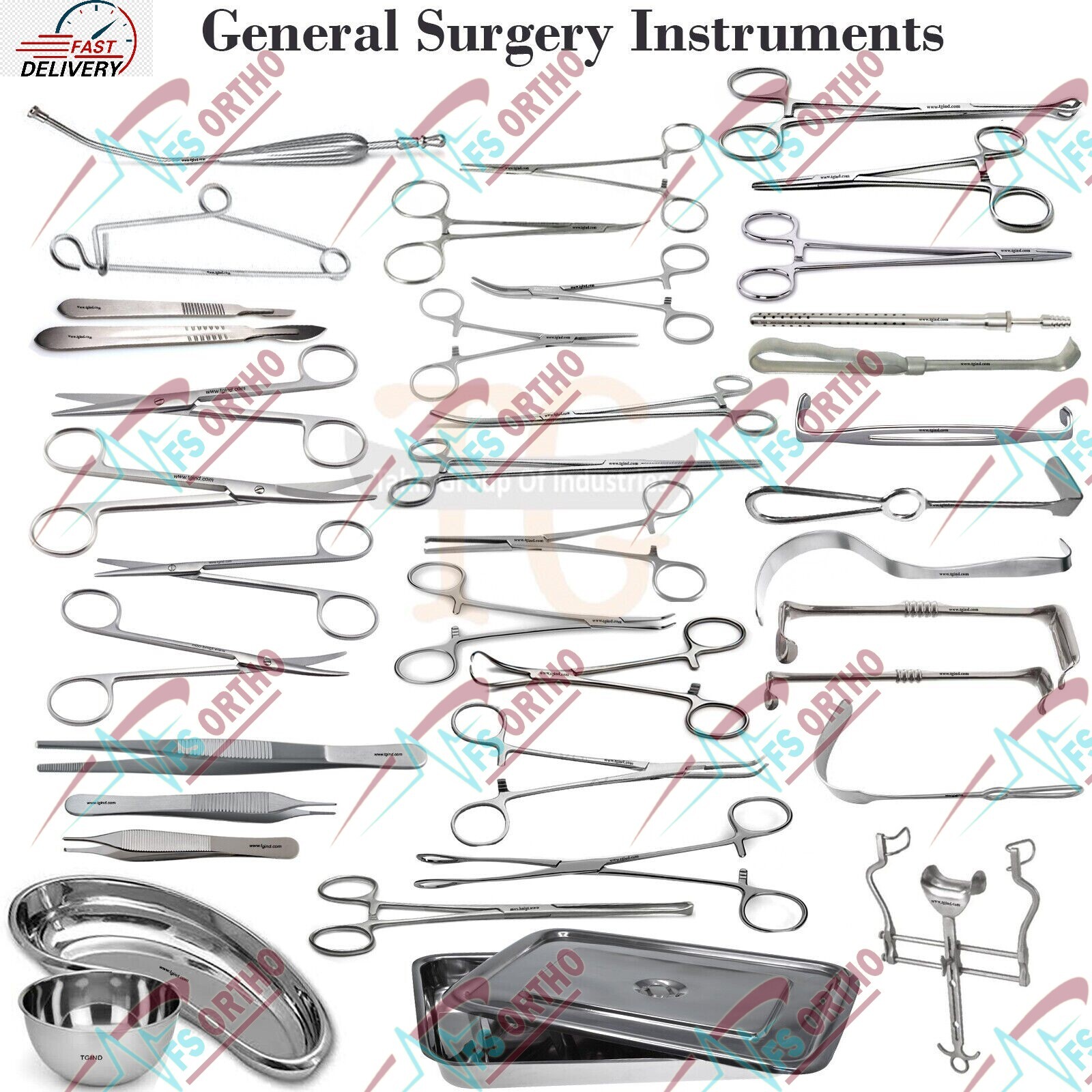 Basic General Surgery Instruments 38Pcs Set Surgical Instruments stainless steel