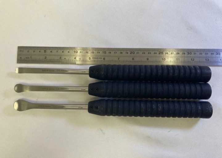 Set of 3 Symmetry Codman Karlin Magnum XL Cobb Elevators 10mm 15mm 20mm Spine