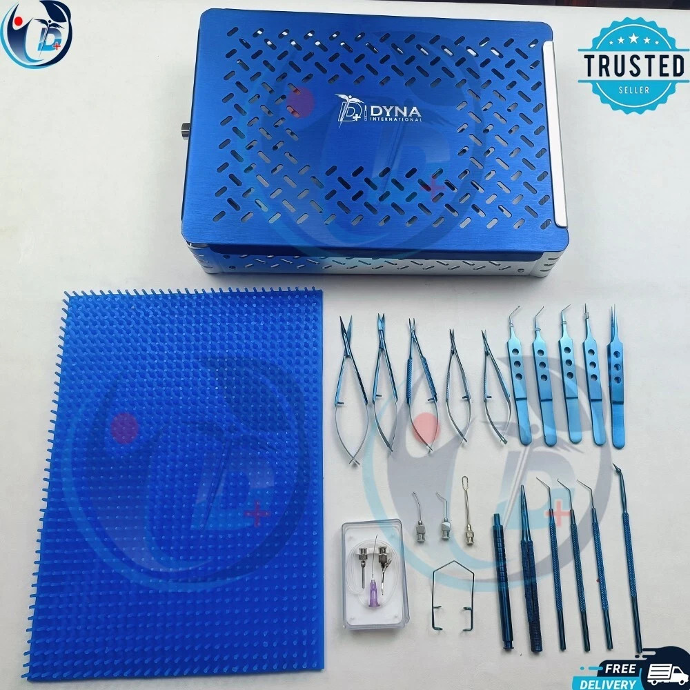 Eye Cataract Titanium coated Set 23 PCS Ophthalmic Surgical Instruments Set