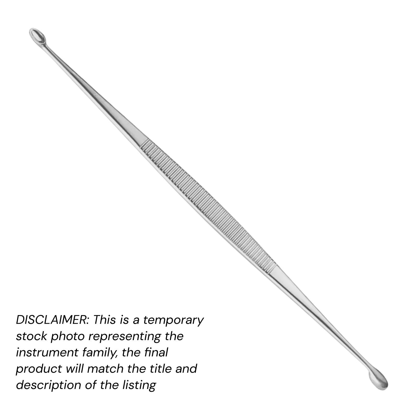 2x Williger Bone Curettes, 5.5″, Oval Cups, Sz: 0-00 (3×5/2.5×4.5 mm), Economy