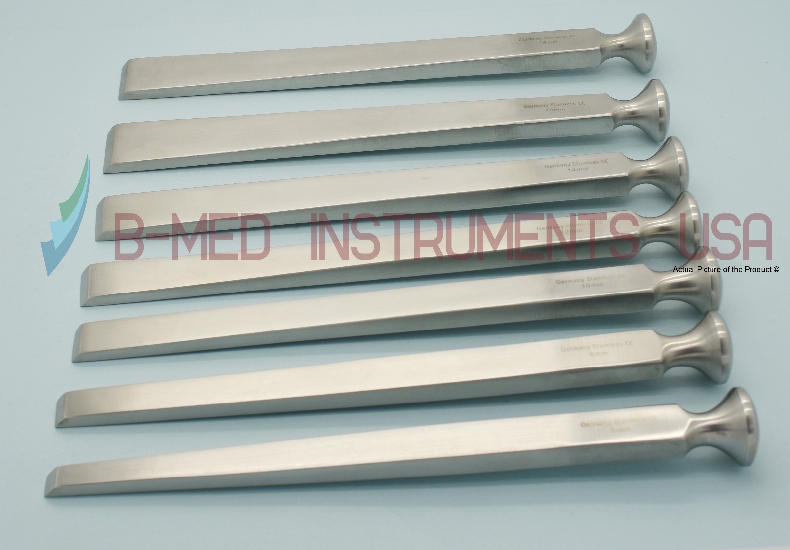 OR Grade 7 Piece US Army Pattern Bone Chisel Set Orthopedic Surgical Instrument