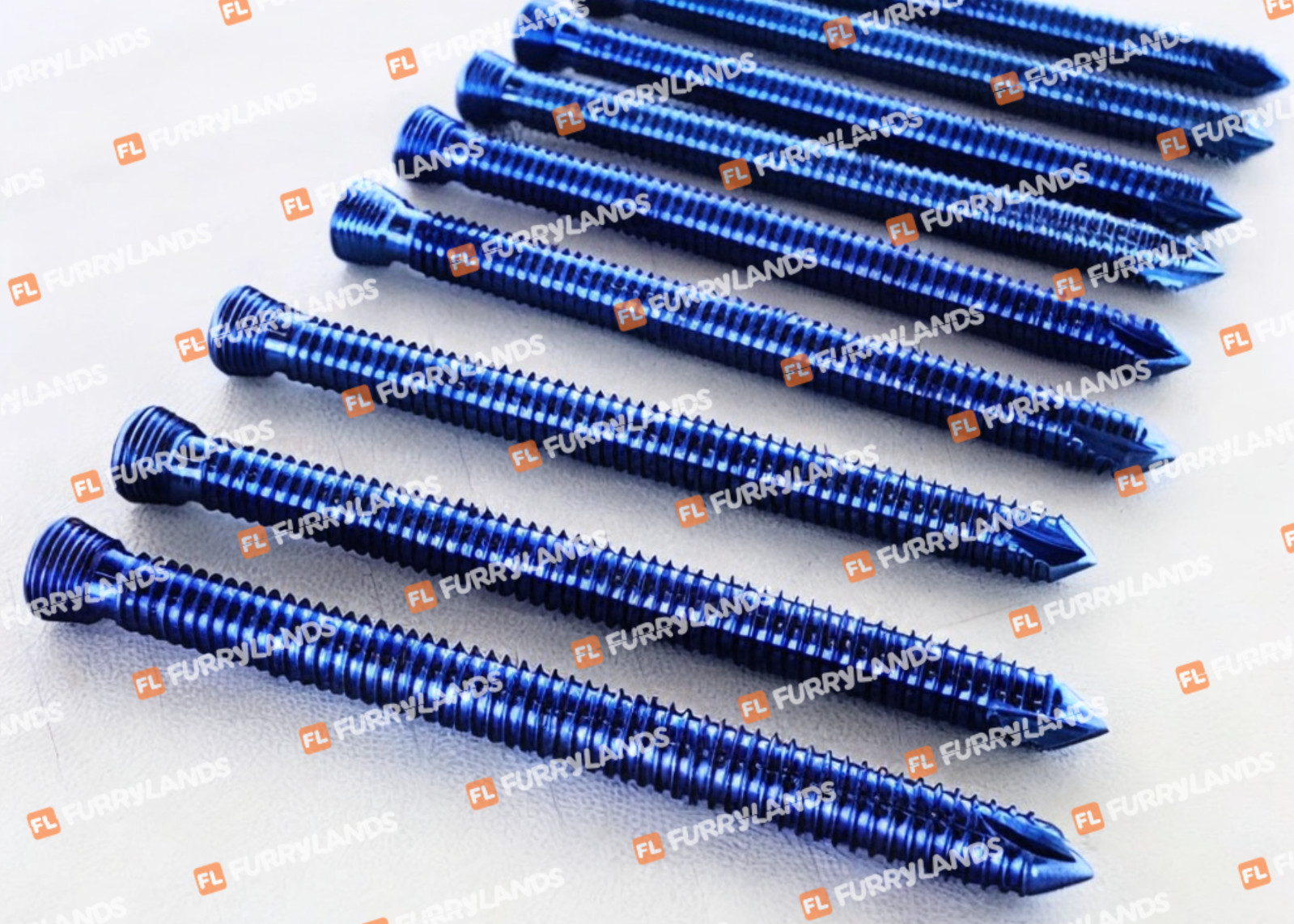 Locking Self-Tapping Screws 5.0mm, 20–80mm Length 110 Pcs Titanium Set