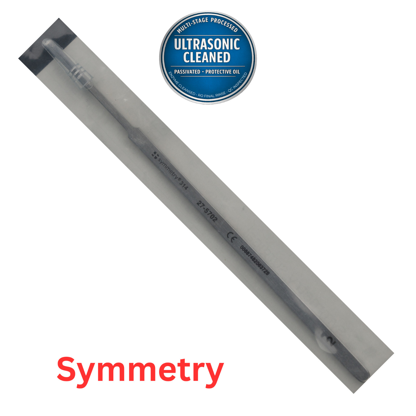Symmetry 27-5702 Mini-Lambotte Osteotome, 2mm Wide Blade, Straight, 5.25″